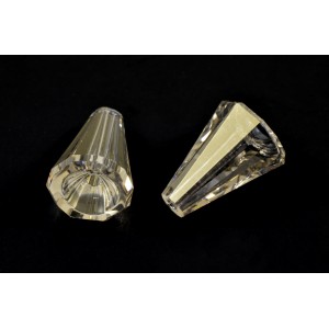 Swarovski Artemis bead (5540) 12x9mm crystal silver shade